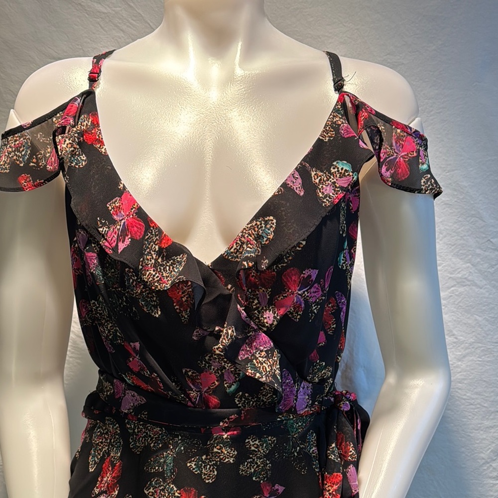 Betsey Johnson Pink and Red Ruffled Asymmetrical Sundress - Picture 3 of 15